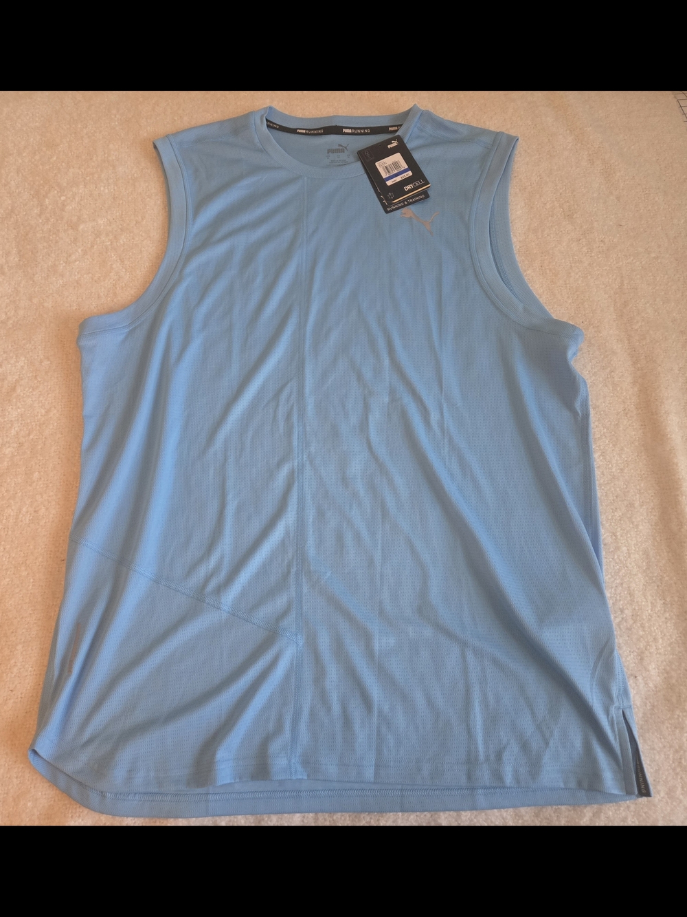 Puma Men's Sky Blue Performance Tank Top